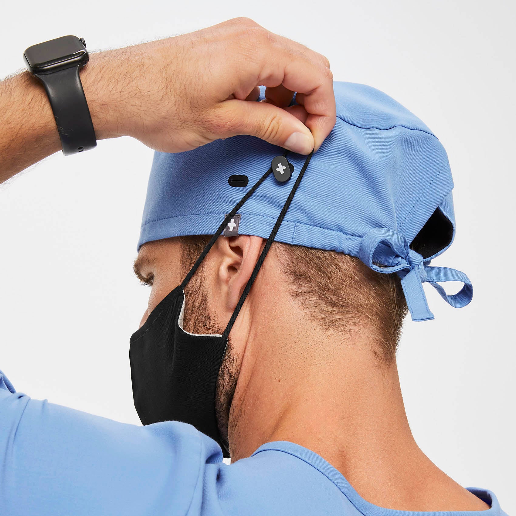 Ceil Blue FIGS Scrub Cap With Buttonholes - Image 10