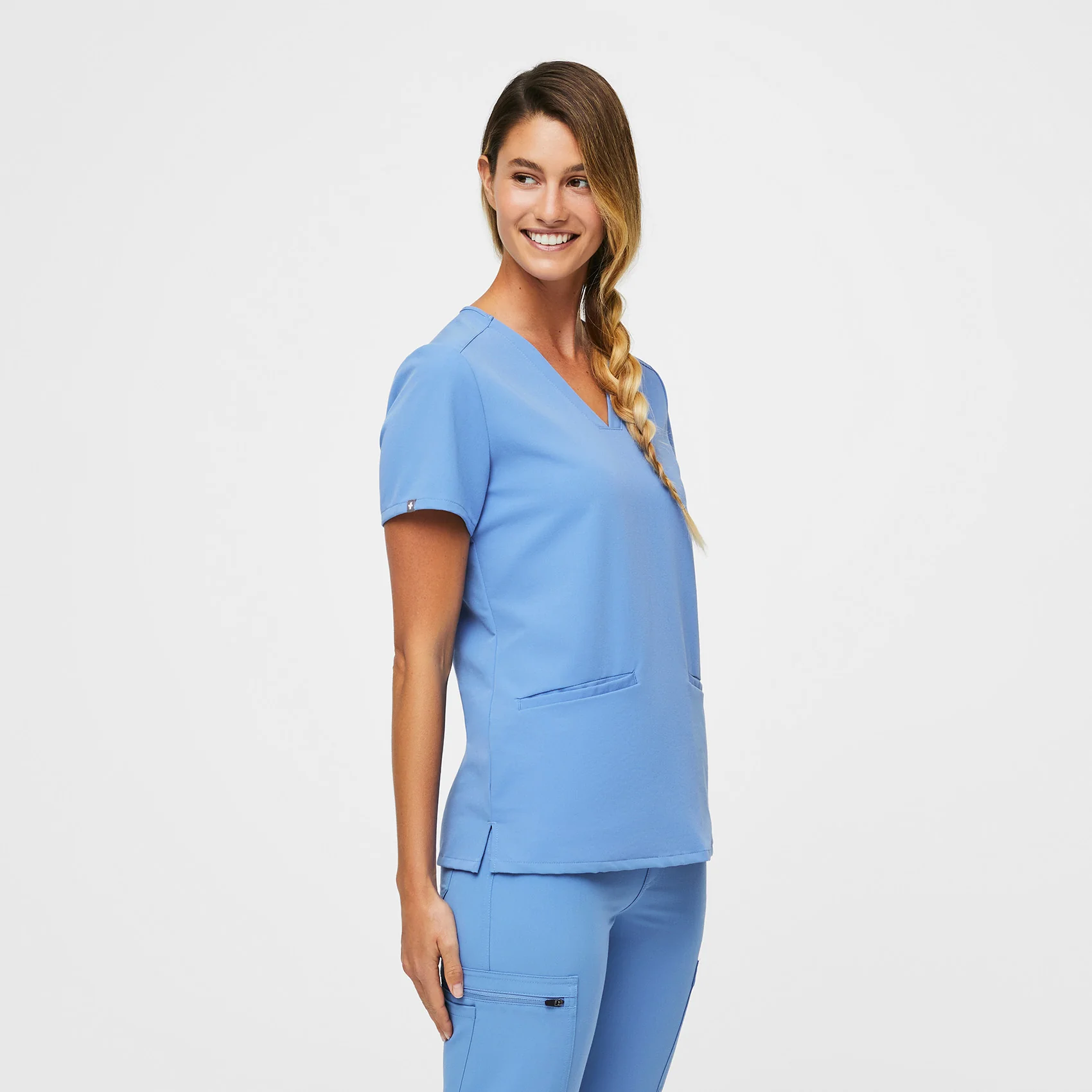 Women's Ceil Blue Casma - Scrub Top - Image 3