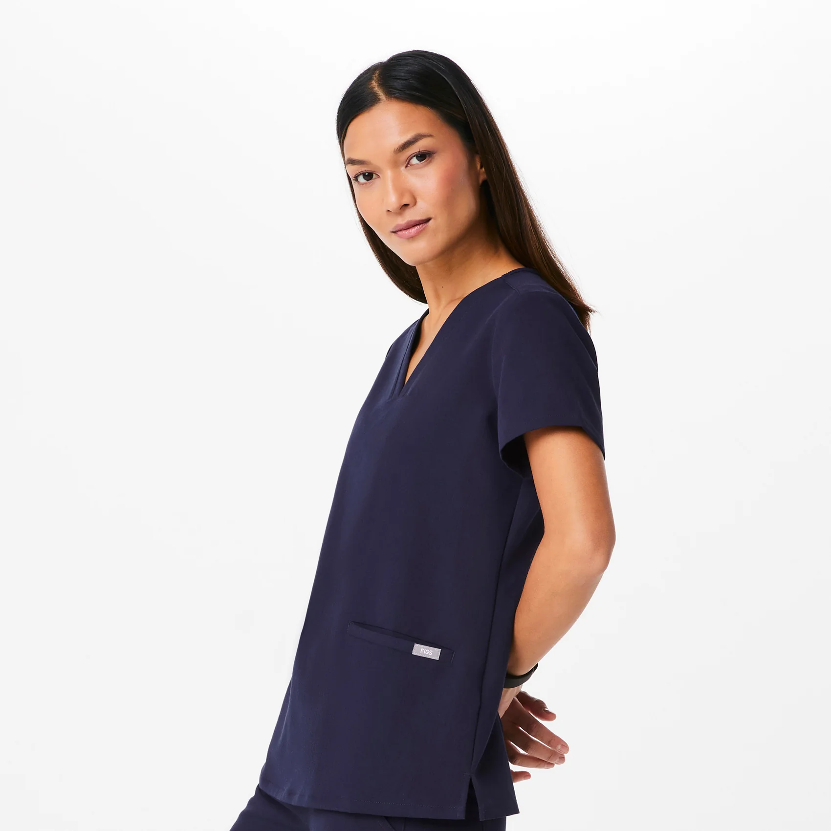 Women's Navy Casma -  Scrub Top - Image 3