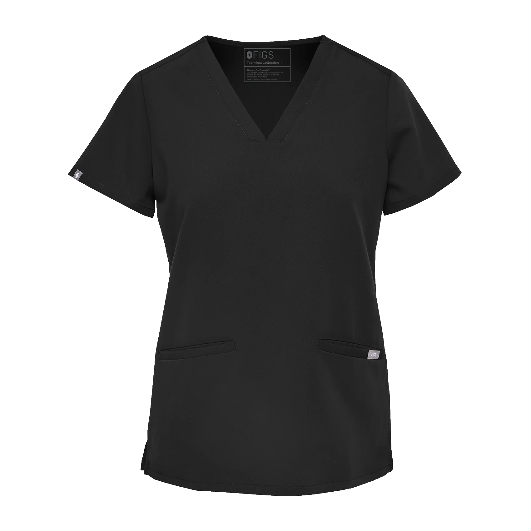Women's Black Casma - Scrub Top - Image 8