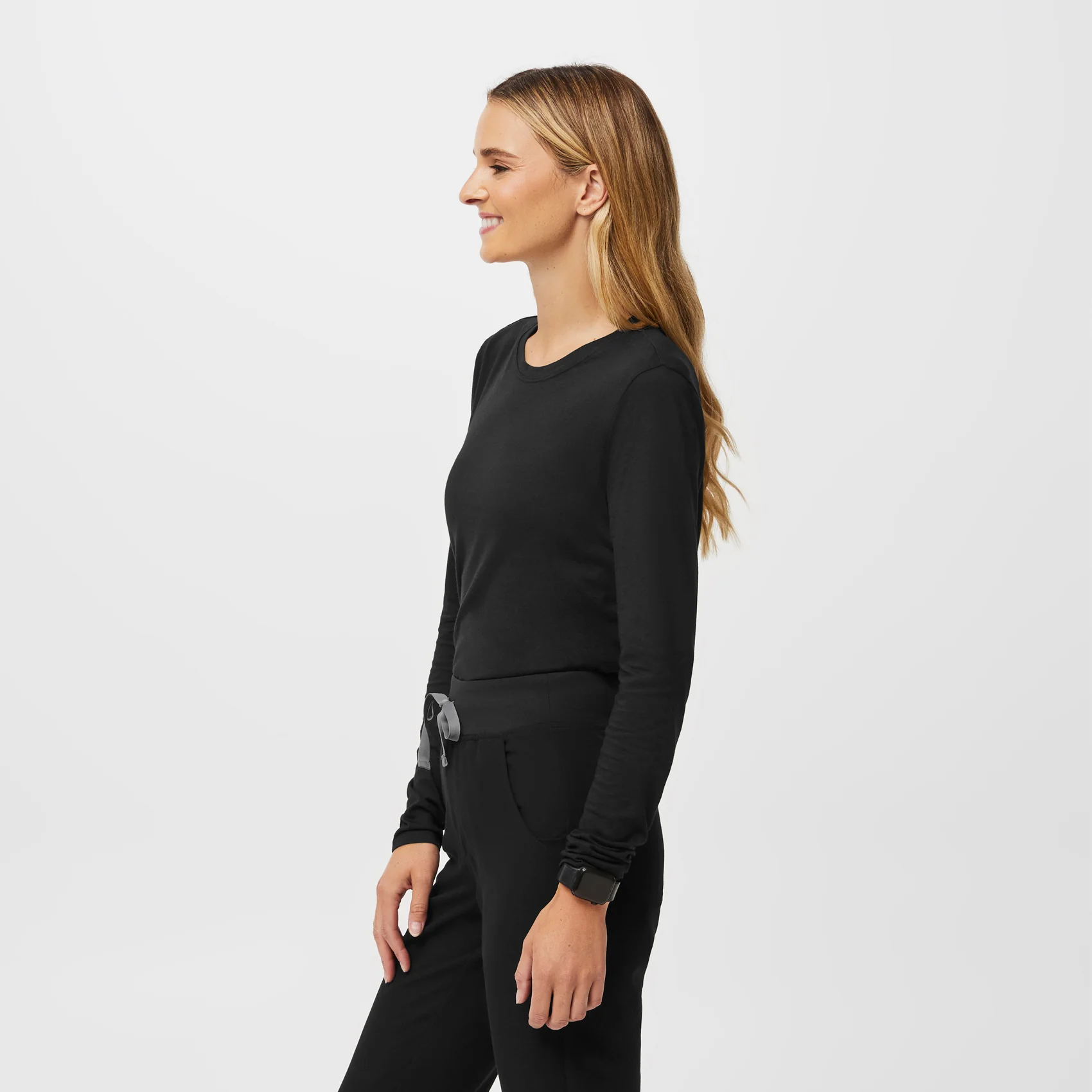 Women's Black Supersoft - Long-Sleeve Underscrub - Image 3