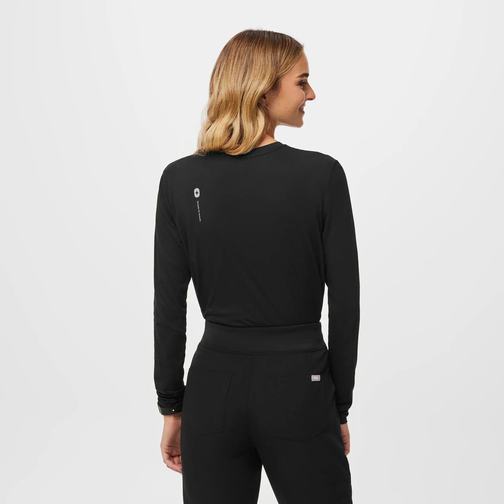 Women's Black Supersoft - Long-Sleeve Underscrub - Image 4