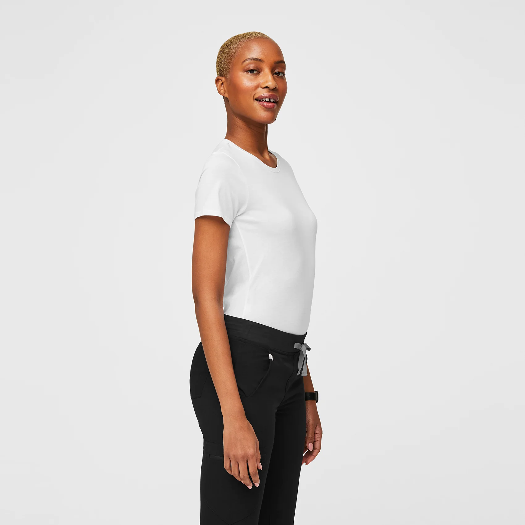 Women's White Supersoft - Short-Sleeve Underscrub - Image 3