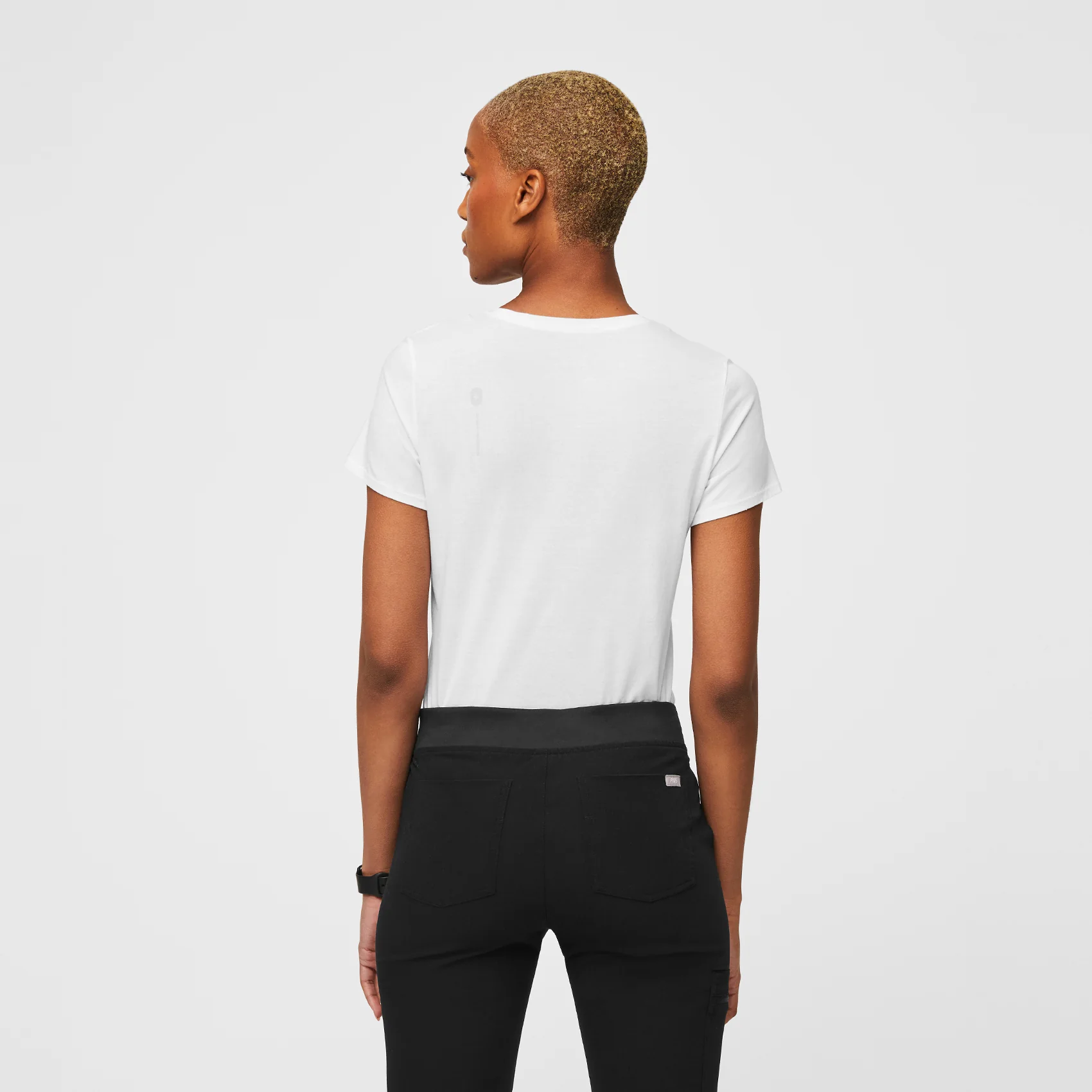 Women's White Supersoft - Short-Sleeve Underscrub - Image 4
