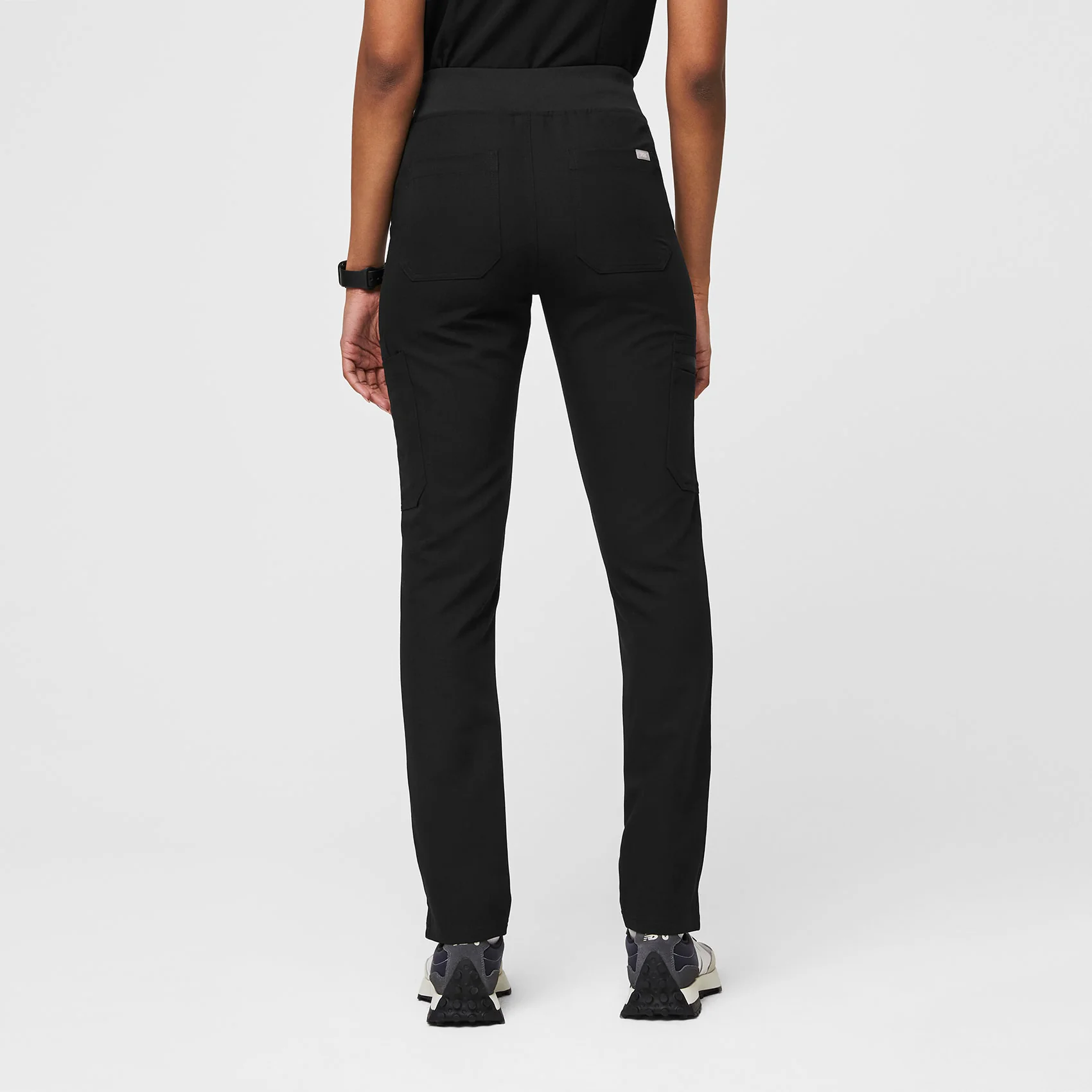 Women's Black Yola High-Rise Slim 2.0 - Petite  Scrub Pant - Image 3