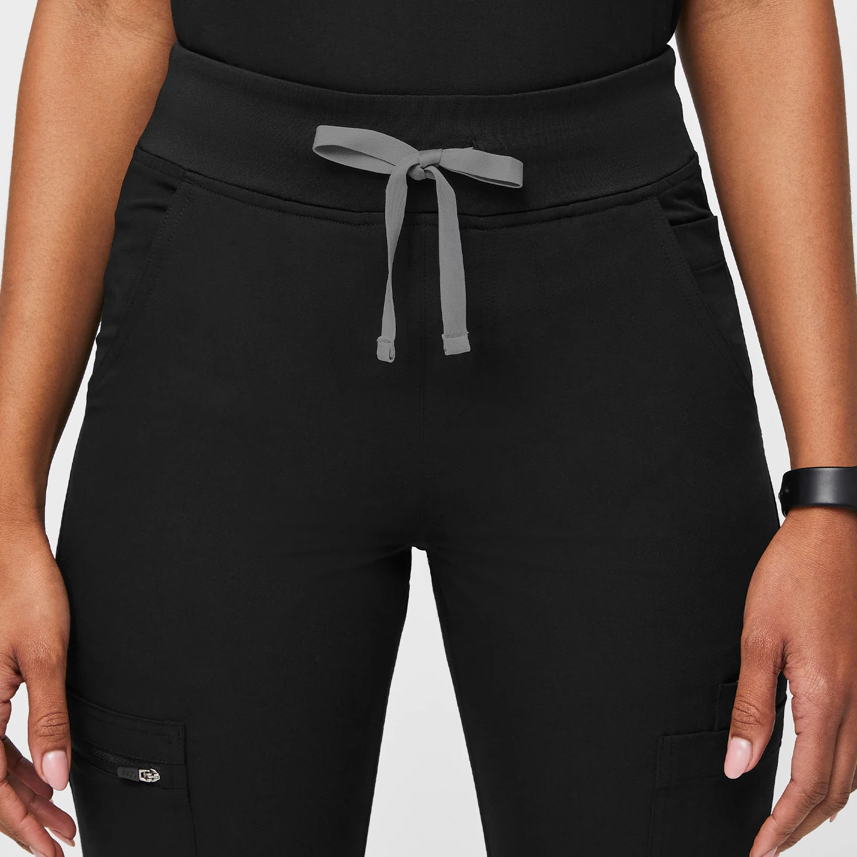Women's Black Yola High-Rise Slim 2.0 - Petite  Scrub Pant - Image 4